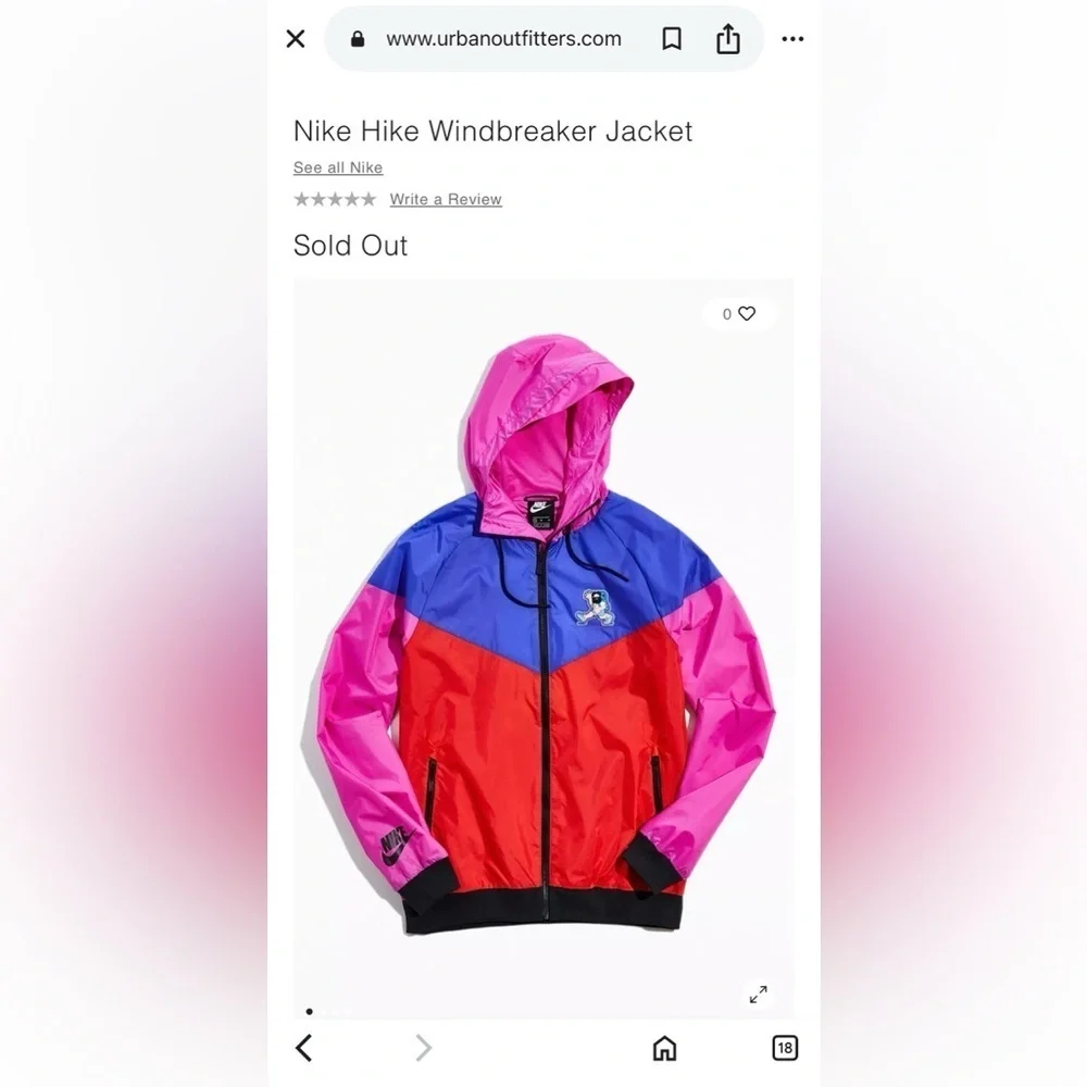 Mens Nike Colorblock Windbreaker Jacket